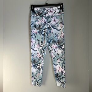 Evolution and Creation Floral Yoga Leggings Small High Rise Botanical